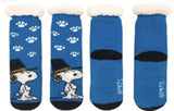 PEANUTS LADIES PILGRIM SNOOPY SHERPA LINED GRIPPER BOTTOM THANKSGIVING SLIPPER SOCKS
