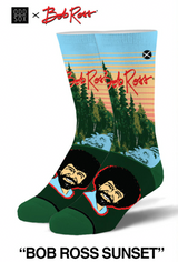 BOB ROSS Men’s Socks ODD SOX Brand ‘BOB ROSS SUNSET’ - Novelty Socks And Slippers
