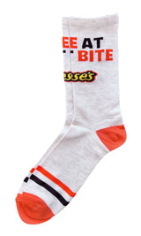 REESE’S PEANUT BUTTER CUPS Men’s Socks ‘LOVE AT FIRST BITE’ - Novelty Socks And Slippers
