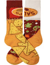 CHIPS & SALSA Mismatched Unisex Socks Primitives By Kathy - Novelty Socks And Slippers