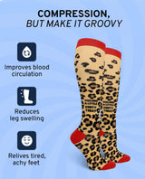 FEELING A LITTLE CUNTY Ladies 15-20 mmHg Compression Socks Groovy Things Brand