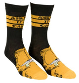 GARFIELD & ODIE Men’s 2 Pair Of Socks ‘ASK ME IF I CARE’ - Novelty Socks And Slippers