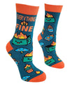 EVERYTHING IS FINE Ladies DUMPSTER FIRE Socks Fabdaz Brand