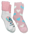 Disney LILO & STITCH Ladies VALENTINES DAY 2 Pair Of Fuzzy Socks 'LOVE ME' - Novelty Socks And Slippers