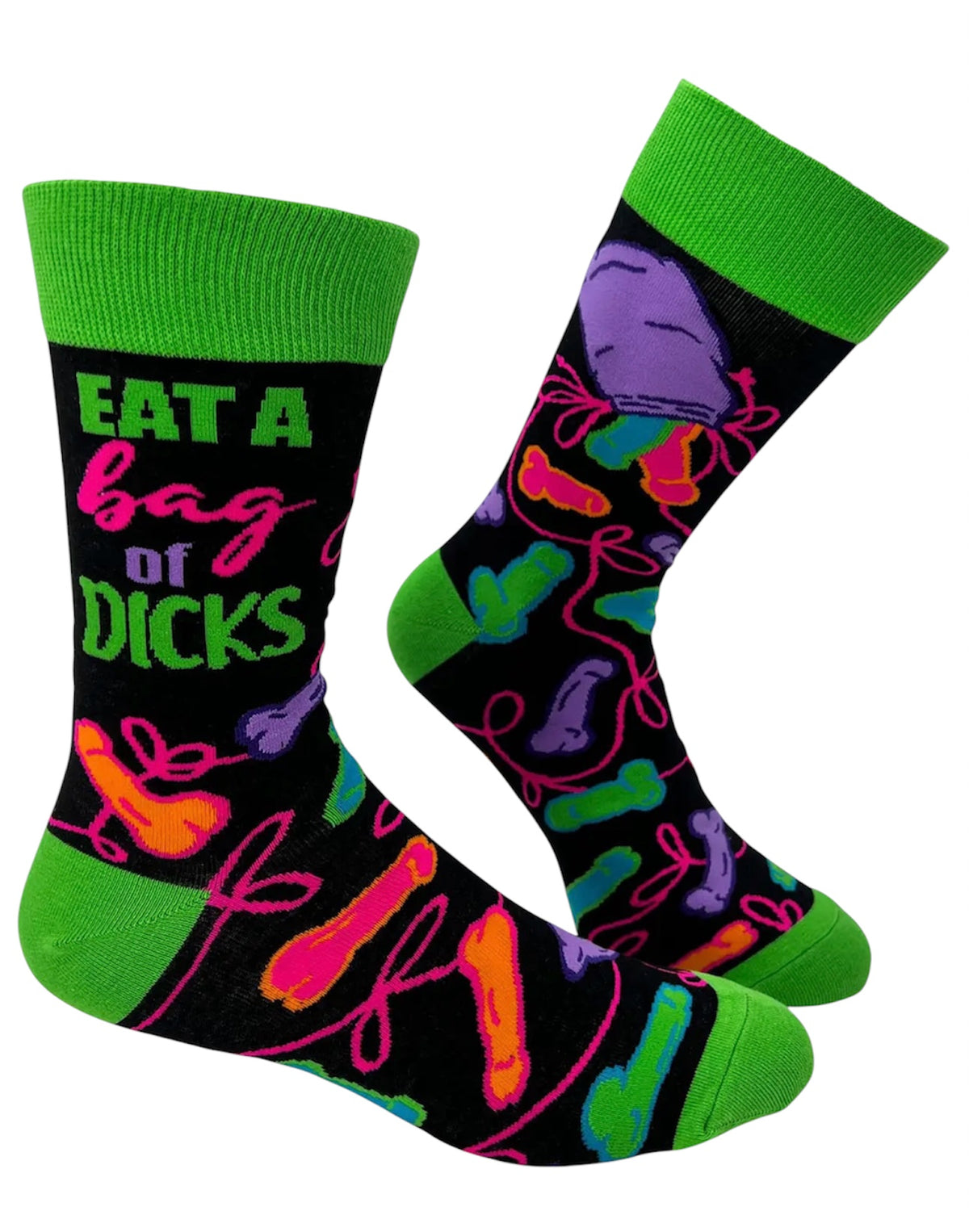 EAT A BAG OF DICKS Men's SOCKS FABDAZ BRAND - Novelty Socks And Slippers