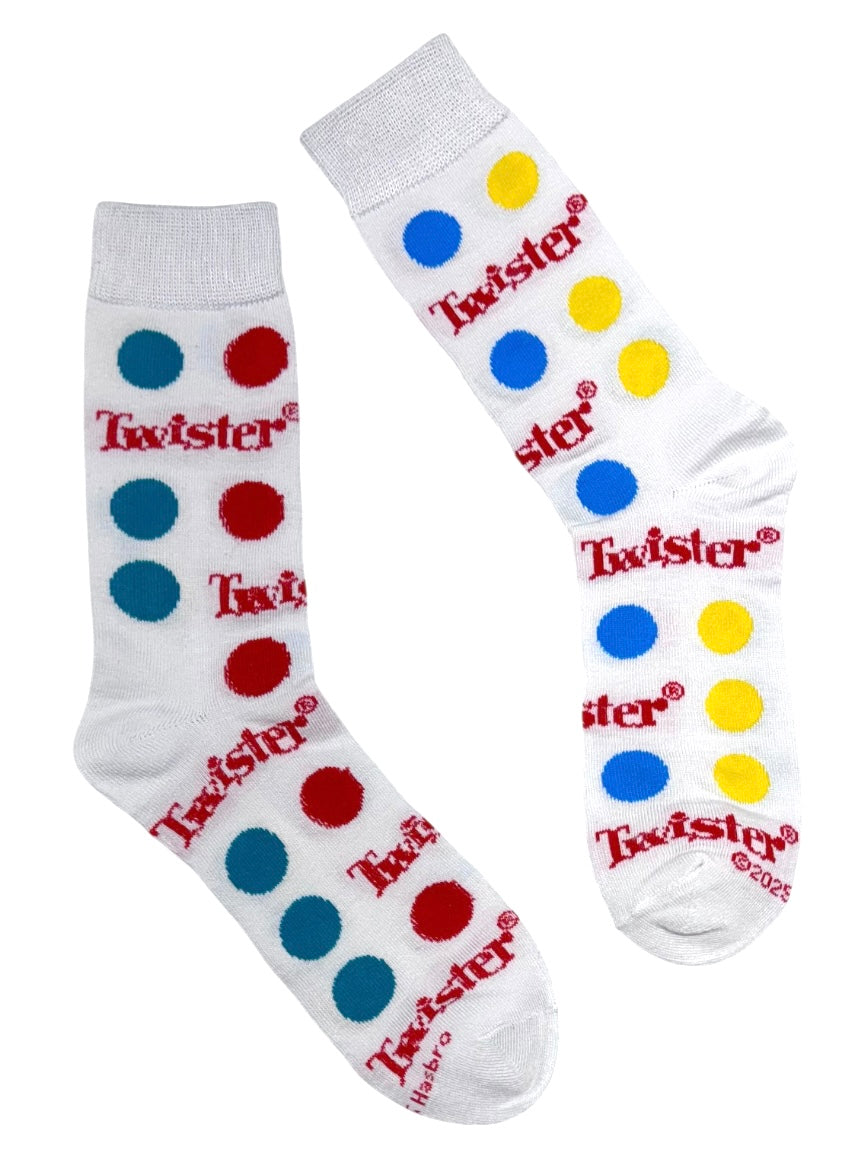 HASBRO TWISTER Board Game Men’s Socks ODD SOX Brand - Novelty Socks And Slippers