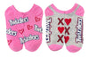 TWIZZLERS LICORICE Ladies 2 Pair Of VALENTINES DAY No Show Socks With Hearts - Novelty Socks And Slippers
