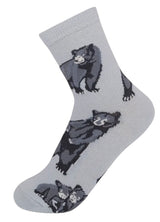 FUNATIC Brand Unisex Kids BLACK BEAR Socks Bears All Over Kids Age 7-10 - Novelty Socks And Slippers