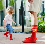 SIDEKICKS By Piero Liventi Adut & Child Sock Set ‘DRINKING BUDDIES’ With BEER & BOTTLE - Novelty Socks And Slippers