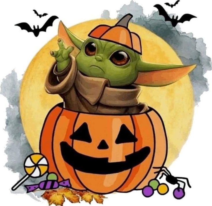 STAR WARS MEN’S BABY YODA HALLOWEEN 2 PAIR OF SOCKS ‘I’M JUST HERE FOR THE CANDY’