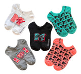 MTV MUSIC TELEVISION Ladies 5 Pair Of No Show Socks Boom Box