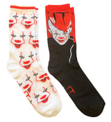 IT THE MOVIE Ladies 2 Pair Of PENNYWISE HALLOWEEN Socks (Choose Style)