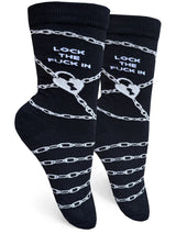 LOCK THE FUCK IN Ladies Socks GROOVY THINGS Brand - Novelty Socks And Slippers