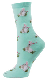 MeMoi Brand Ladies EASTER BUNNY Socks (CHOOSE COLOR) - Novelty Socks And Slippers