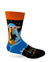 FABDAZ Brand Men’s WE DON’T BELIEVE IN HUMANS Socks BIG FOOT, LOCHNESS MONSTER, ALIENS - Novelty Socks And Slippers