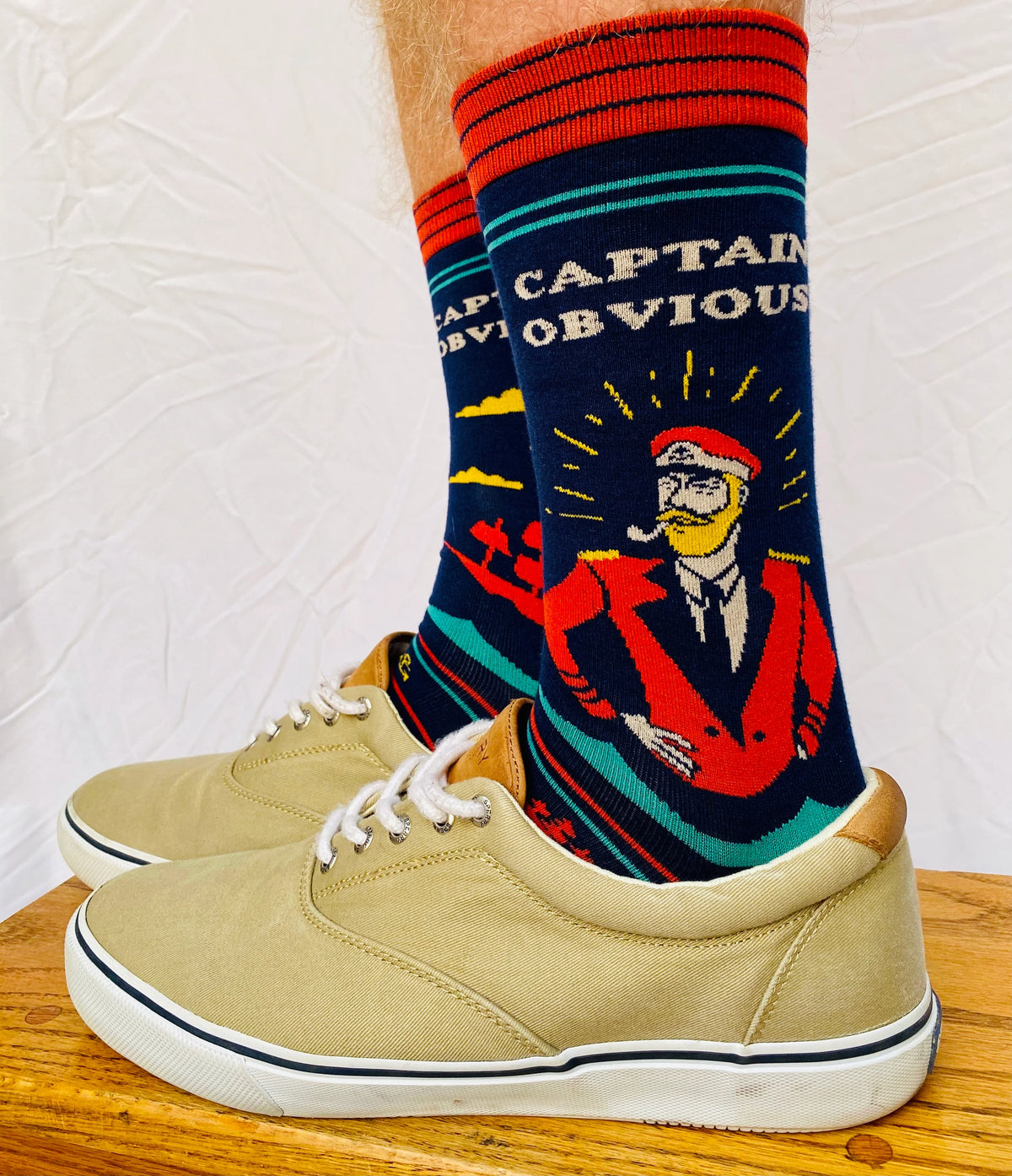 GROOVY THINGS Co. Brand Men’s CAPTAIN OBVIOUS Socks - Novelty Socks And Slippers