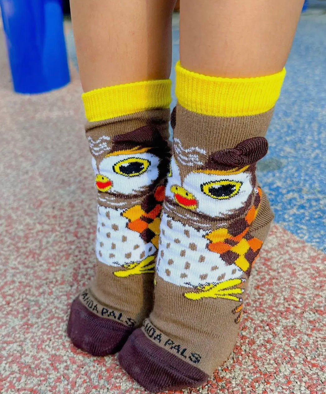 CUTE OWL With 3-D Ears Kids Unisex Socks By Sock Panda Brand - Novelty Socks And Slippers