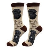 BLACK PUG Dog Adult Unisex Socks By E&S Pets Choose Style