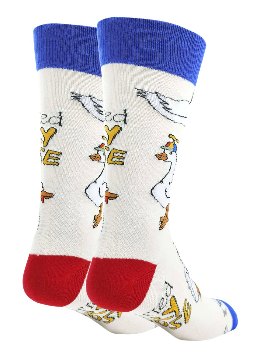 OOOH YEAH Brand Men’s ‘CERTIFIED SILLY GOOSE’ Socks - Novelty Socks And Slippers