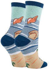 OOOH YEAH Brand Ladies BEACH & TURTLE Socks ‘WHAT THE SHELL ARE YOU BEACHES LOOKING AT?’ - Novelty Socks And Slippers