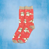 BEIGE SHIH TZU Dog Adult Unisex Socks By E&S Pets Choose Style