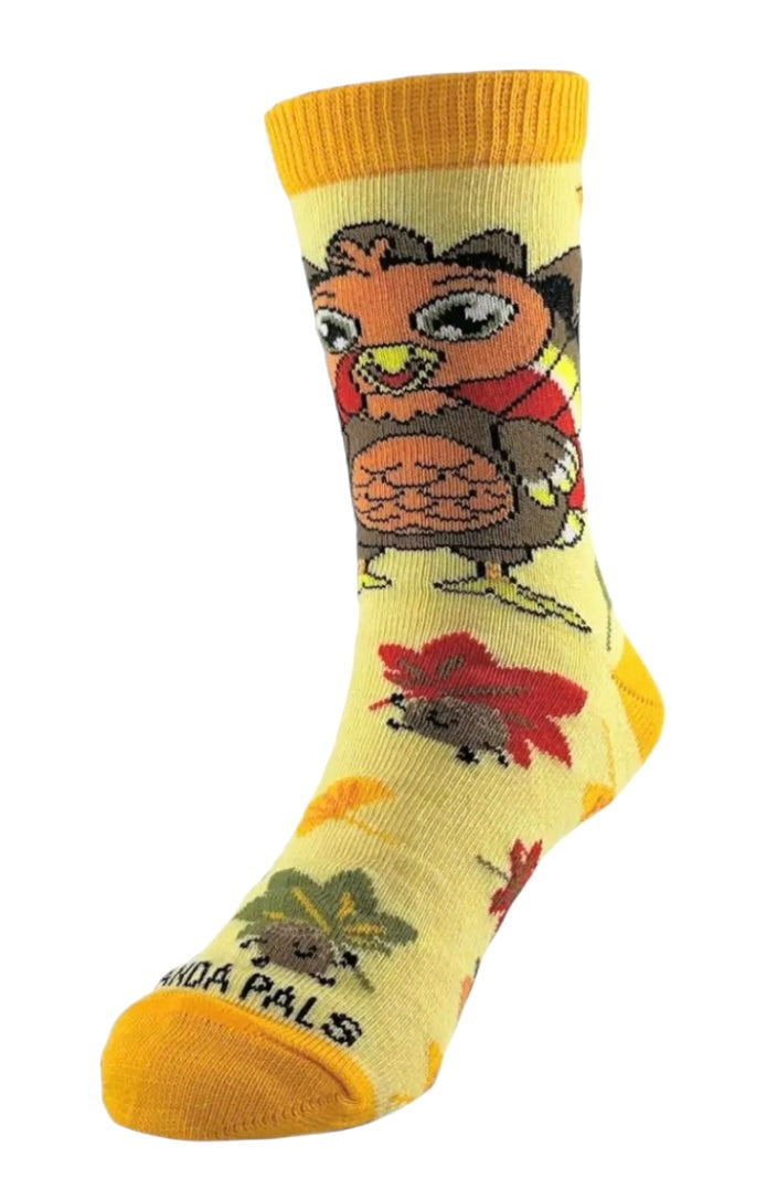 THANKSGIVING BIG TURKEY Unisex Kids Socks (Choose Size) Sock Panda Brand - Novelty Socks And Slippers