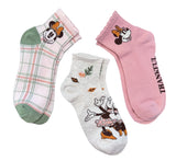 DISNEY Ladies MINNIE MOUSE THANKSGIVING 3 Pair Of Socks ‘THANKFUL’ - Novelty Socks And Slippers