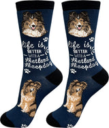 SHETLAND SHEEPDOG (SHELTIE) Adult Unisex Socks By E&S Pets Choose Style