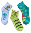 DR. SEUSS HOW THE GRINCH STOLE CHRISTMAS Ladies 3 Pair Of Socks BIOWORLD Brand - Novelty Socks And Slippers
