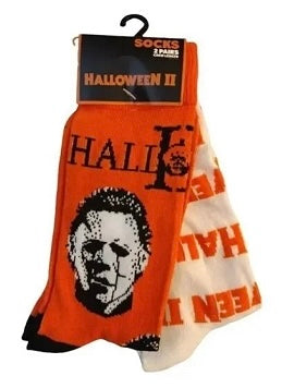 HALLOWEEN II Adult Unisex 2 Pair Of Michael Myers Socks ODD SOX Brand