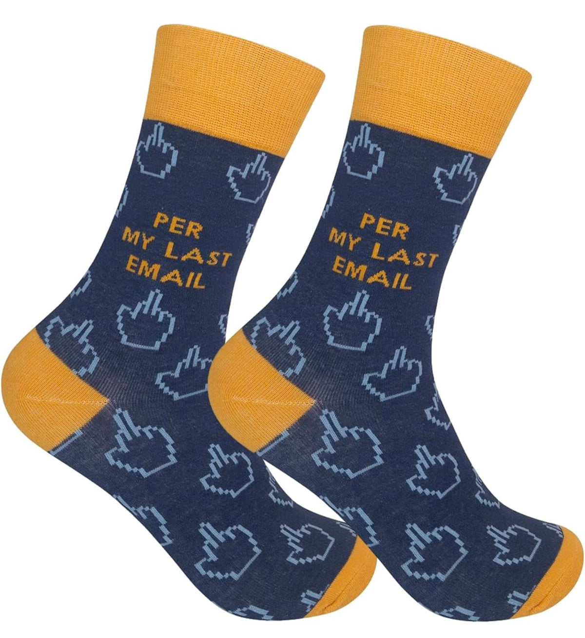 PER MY LAST EMAIL Adult Unisex MIDDLE FINGER Socks FUNATIC Brand - Novelty Socks And Slippers