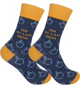 PER MY LAST EMAIL Adult Unisex MIDDLE FINGER Socks FUNATIC Brand - Novelty Socks And Slippers