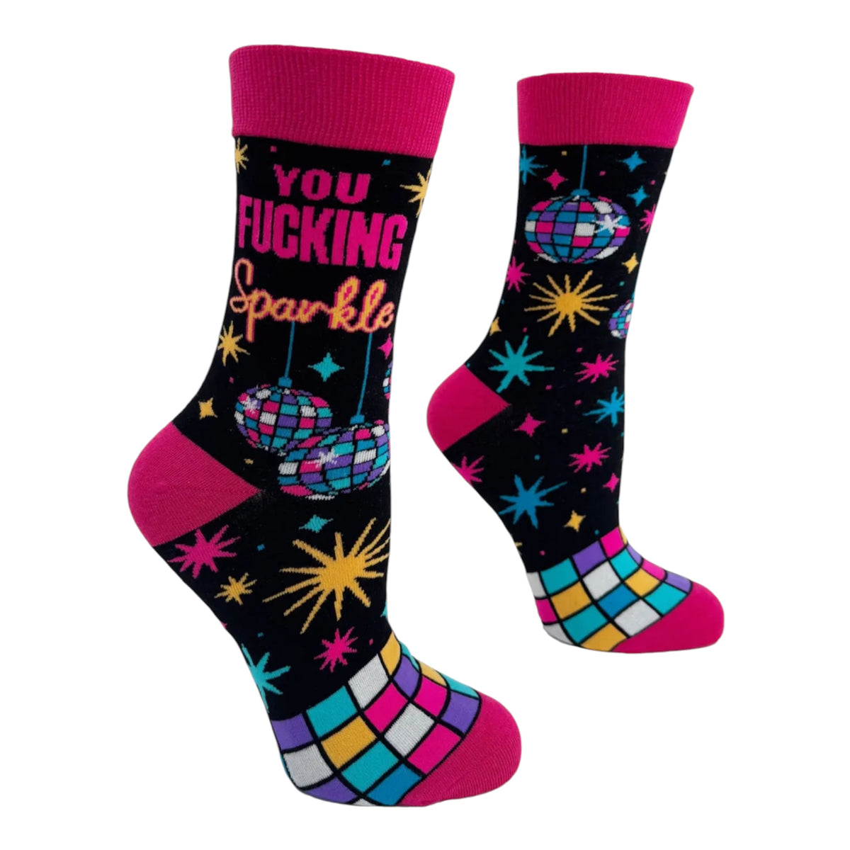 YOU FUCKING SPARKLE Ladies Socks Fabdaz Brand