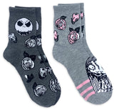 DISNEY NIGHTMARE BEFORE CHRISTMAS Ladies 2 Pair Of MOTHERS DAY Socks With JACK & SALLY - Novelty Socks And Slippers
