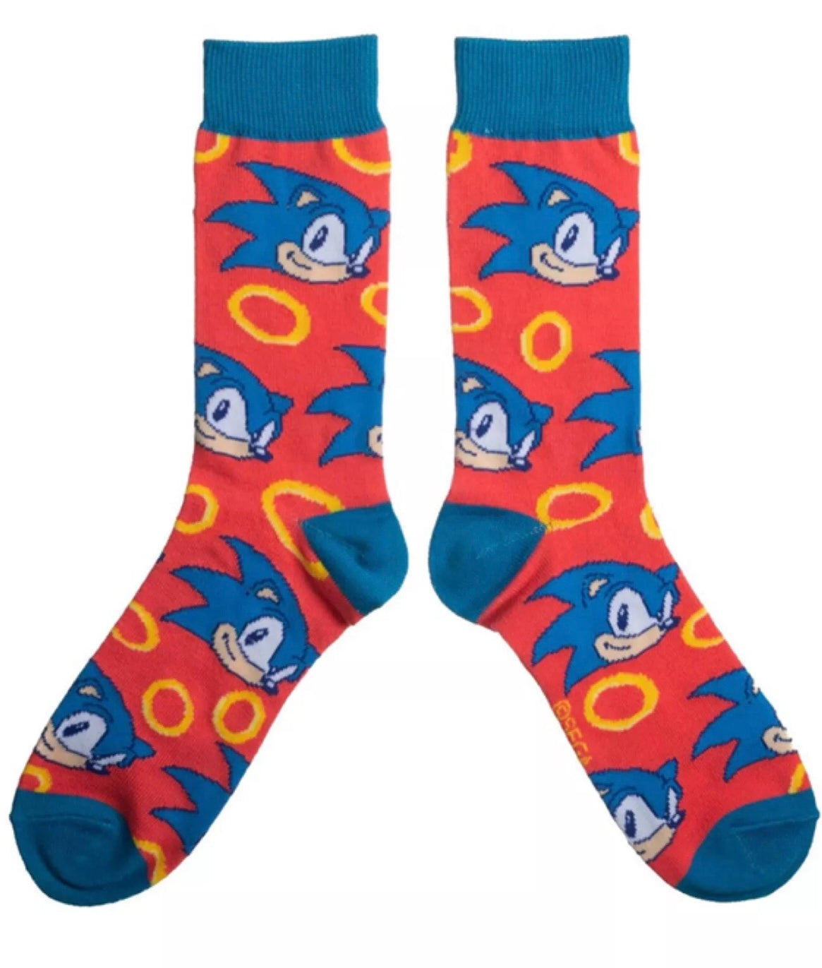 SONIC THE HEDGEHOG Men’s Socks With RINGS BIOWORLD Brand - Novelty Socks And Slippers