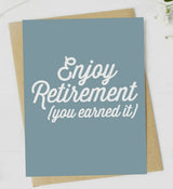 Retirement Greeting Card ENJOY RETIREMENT (YOU EARNED IT) - Novelty Socks And Slippers