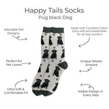 BLACK PUG Dog Adult Unisex Socks By E&S Pets Choose Style