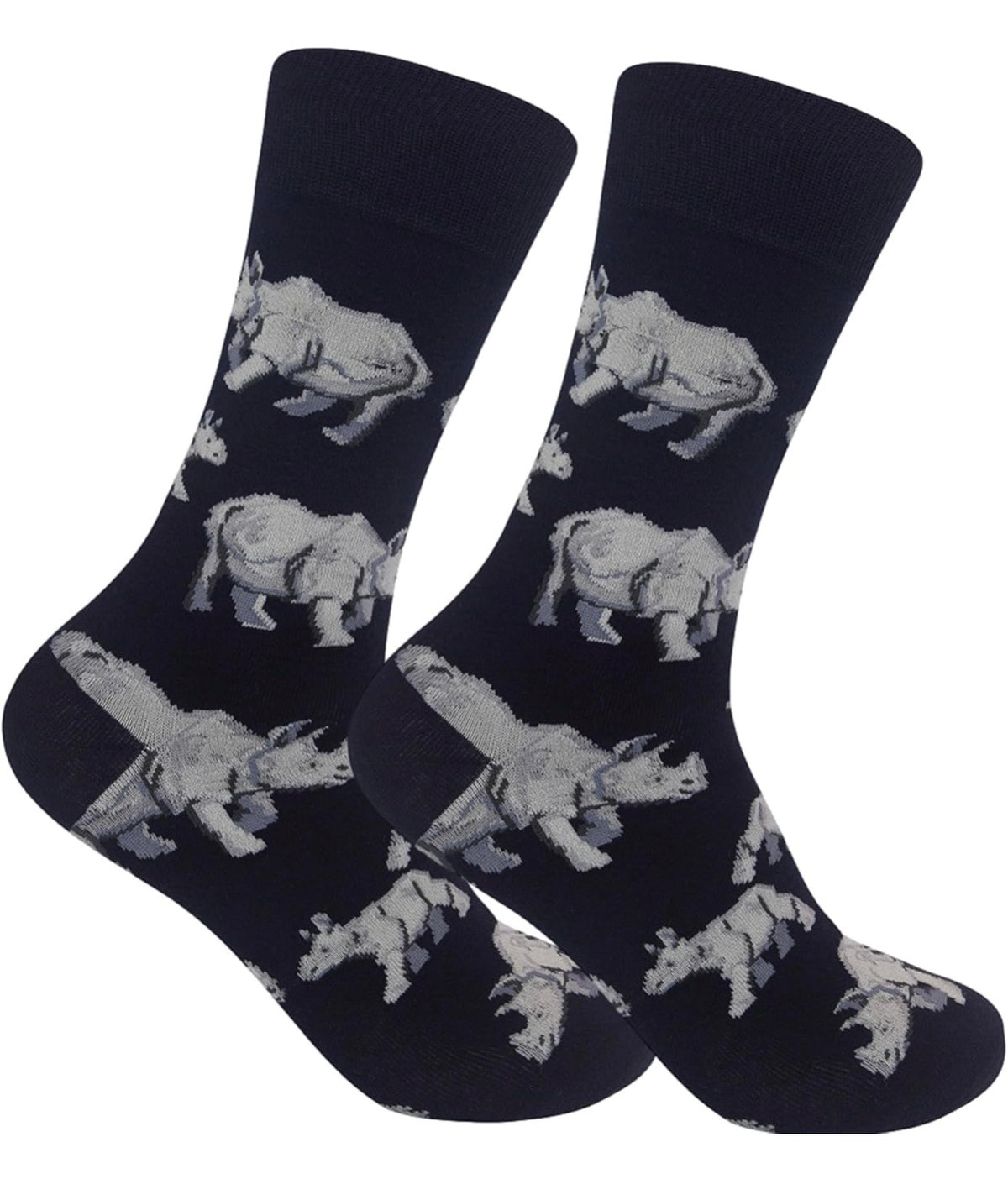 RHINOCEROS Adult Unisex Socks FUNATIC Brand - Novelty Socks And Slippers
