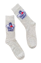 LOONEY TUNES Men’s Sylvester Cat Socks ‘TAKE IT EASY’ - Novelty Socks And Slippers