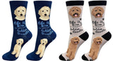 GOLDENDOODLE Dog Unisex Socks By E&S Pets CHOOSE SOCK DADDY, HAPPY TAILS, LIFE IS BETTER - Novelty Socks for Less