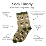 AUSTRALIAN SHEPHERD Dog Adult Unisex Socks By E&S Pets Choose Style