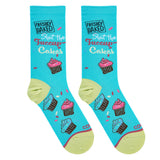 FRESHLY BAKED SHUT THE FUCCUP-CAKES LADIES SOCKS COOL SOCKS BRAND