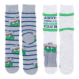 SESAME STREET Men’s 2 Pair of OSCAR THE GROUCH Socks ‘Anti-Social Grouch Club’