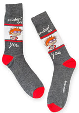 RUGRATS Men’s CHUCKIE VALENTINES DAY Socks ‘CRUSHIN’ ON YOU’ - Novelty Socks And Slippers