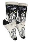 GROOVY THINGS Co. Brand Ladies HERE LIES MY LAST FUCK Socks - Novelty Socks And Slippers