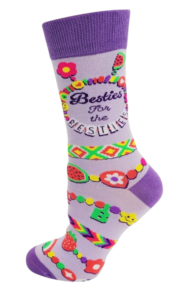 BESTIES FOR THE RESTIES Ladies Best Friends For Life Socks FABDAZ Brand