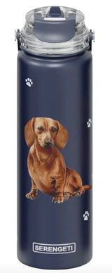 Dog & Cat Stainless Steel 24 Oz. Water Bottle By E&S Pets (Choose Breed) - Novelty Socks And Slippers