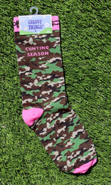 GROOVY THINGS Brand Ladies CUNTING SEASON Camo Socks - Novelty Socks And Slippers