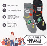 FOOZYS Brans Ladies TEACHER Socks REPORT CARD, APPLE, A+ - Novelty Socks And Slippers