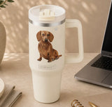 Dog & Cat Stainless Steel Ultimate 40 Oz. Tumbler Hot & Cold Travel Mug By E&S Pets (Choose Breed)